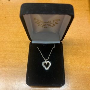 Vintage Diamond Heart Pendant